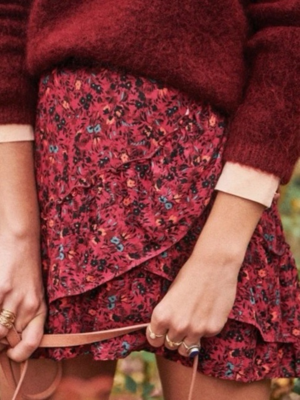 Sezane Carolina Skirt in Blooming Print (36)